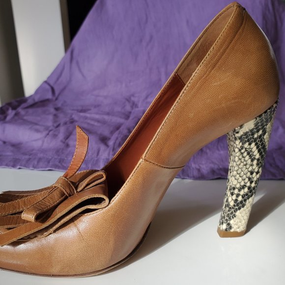 Dries Van Noten Kiltie Python Heels - Rare! - Picture 11 of 15